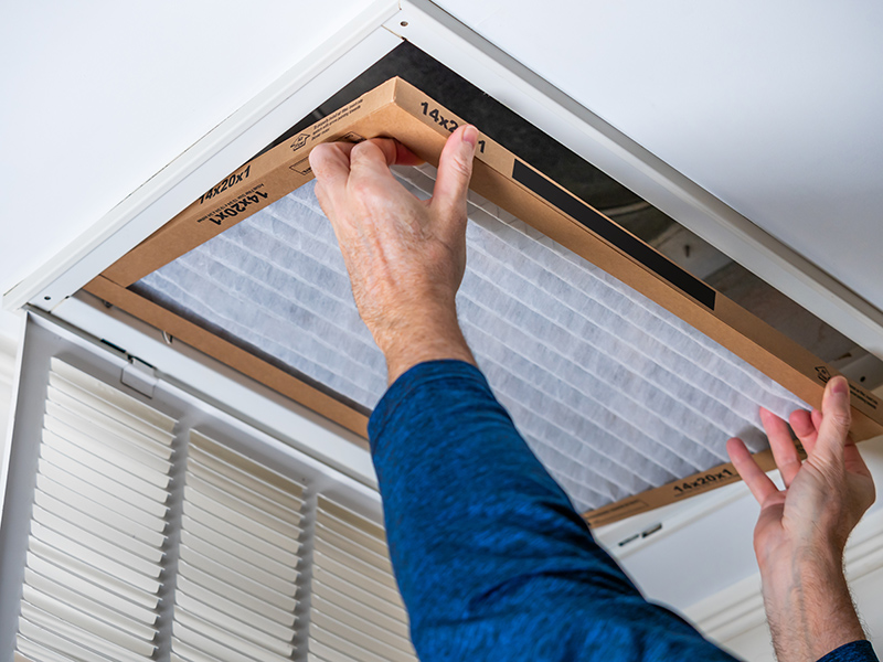 Air Filter Being Replaced